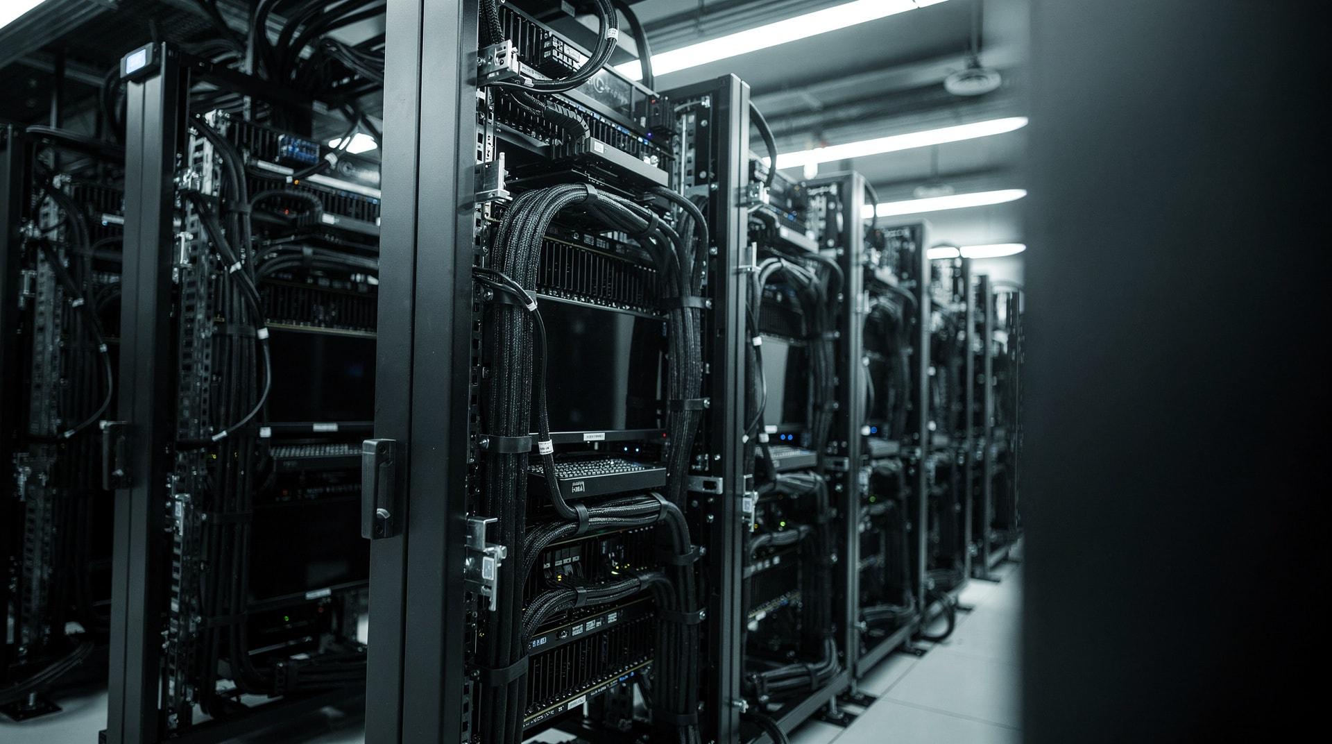 High-density compute rack aisle